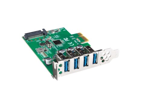 Lanberg LANBERG KARTA PCI-E X1 -> 4X USB-A 3.1 GEN1 ŚLEDŹ LOW PROFILE PCE-US3-004