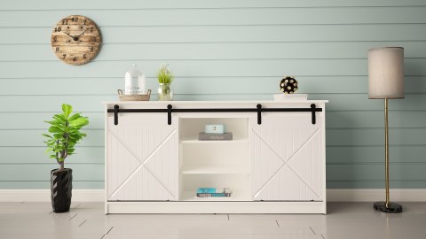 Cama MEBLE Komoda 160x80x35 GRANERO biały/biały połysk