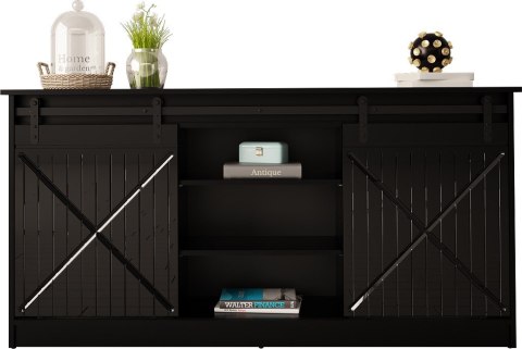 Cama MEBLE Komoda 160x80x35 GRANERO czarny/czarny poł