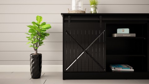 Cama MEBLE Komoda 160x80x35 GRANERO czarny/czarny poł