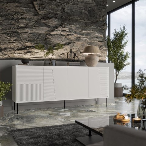 Cama MEBLE Komoda 4D ABI 200x45x88 biały mat