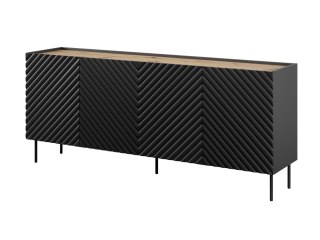 Cama MEBLE Komoda 4D2SZ ONDA 200x45x85 czarny