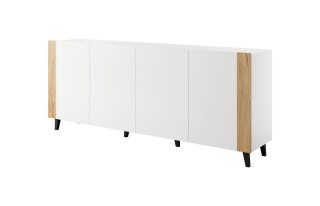 Cama MEBLE Komoda FARO 200x42x82 biały mat + dąb craft