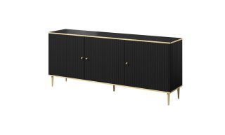 Cama MEBLE Komoda GLAMOUR 180x40x75,5 czarny mat + złoty
