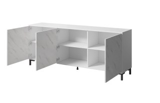 Cama MEBLE Komoda MARMO 3D 200x45xH80,5 biały mat/marmur biały