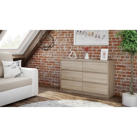 TOP E SHOP K120 KARO KOMODA 6 SZUFLAD SONOMA TOP E SHOP K120 KARO KOMODA 6 SZUFLAD SONOMA