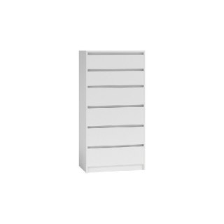 TOP E SHOP K6 KARO KOMODA 6 SZUFLAD BIAŁY