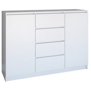 TOP E SHOP KOMODA 2 DRZWI 4 SZUFLADY BIAŁY