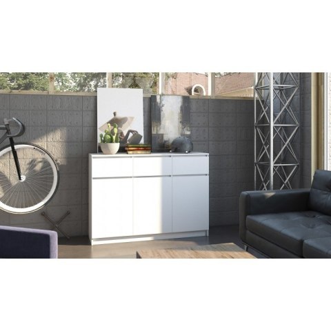 TOP E SHOP KOMODA 3 DRZWI 3 SZUFLADY BIAŁY MAT TOP E SHOP KOMODA 3 DRZWI 3 SZUFLADY BIAŁY MAT