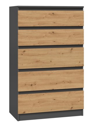 TOP E SHOP Komoda M5 70x40xH112 antracyt/artisan