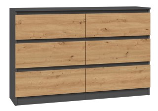 TOP E SHOP Komoda M6 120x30xH77 antracyt/artisan