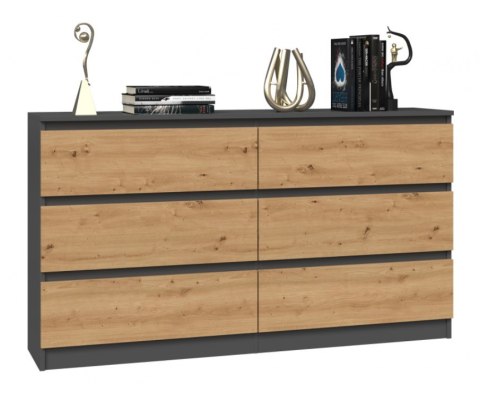 TOP E SHOP Komoda M6 140 138x40xH77 antracyt/artisan TOP E SHOP Komoda M6 140 138x40xH77 antracyt/artisan