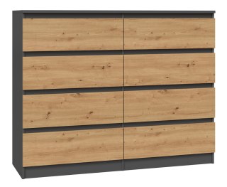 TOP E SHOP Komoda M8 120x40xH97 antracyt/artisan