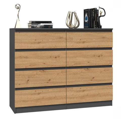 TOP E SHOP Komoda M8 120x40xH97 antracyt/artisan TOP E SHOP Komoda M8 120x40xH97 antracyt/artisan