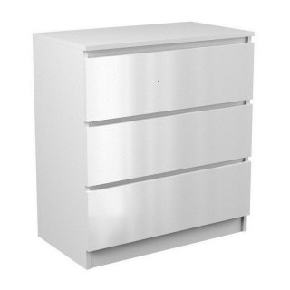 TOP E SHOP M3 MALWA KOMODA 3 SZUFLADY BIAŁY POŁYSK