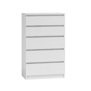 TOP E SHOP M5 MALWA KOMODA 5 SZUFLAD BIAŁY