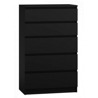 TOP E SHOP M5 MALWA KOMODA 5 SZUFLAD CZARNY