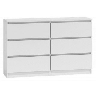 TOP E SHOP M6 MALWA KOMODA 120CM 6 SZUFLAD BIAŁY