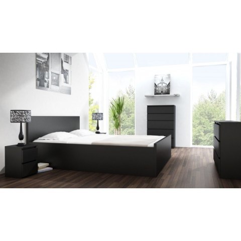 TOP E SHOP M6 MALWA KOMODA 120CM 6 SZUFLAD CZARNY