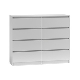 TOP E SHOP M8 MALWA KOMODA 120CM 8 SZUFLAD BIAŁY