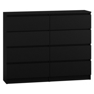 TOP E SHOP M8 MALWA KOMODA 120CM 8 SZUFLAD CZARNY