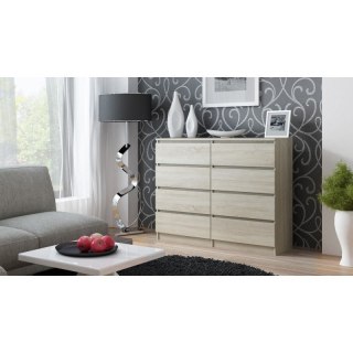 TOP E SHOP M8 MALWA KOMODA 120CM 8 SZUFLAD SONOMA
