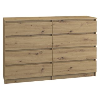 TOP E SHOP M8 MALWA KOMODA 140CM 8 SZUFLAD ARTISAN