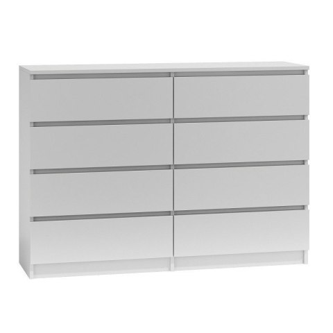 TOP E SHOP M8 MALWA KOMODA 140CM 8 SZUFLAD BIAŁY