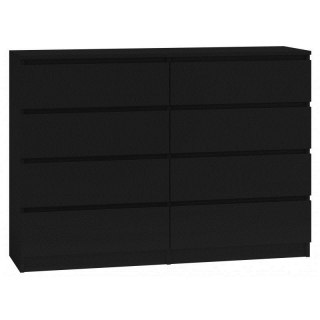 TOP E SHOP M8 MALWA KOMODA 140CM 8 SZUFLAD CZARNY