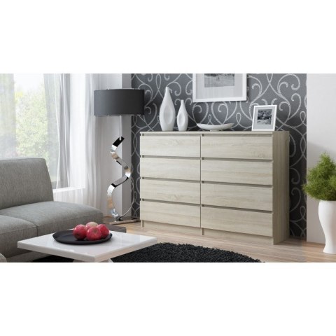 TOP E SHOP M8 MALWA KOMODA 140CM 8 SZUFLAD SONOMA TOP E SHOP M8 MALWA KOMODA 140CM 8 SZUFLAD SONOMA