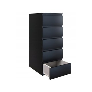 TOP E SHOP W5 KOMODA 5 SZUFLAD CZARNY