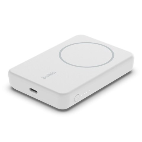 Belkin Powerbank bezprzewodowy Belkin BoostCharge Magnetic Wireless Power Bank 5K + Stand MagSafe Compatible 5000mAh 7,5W White