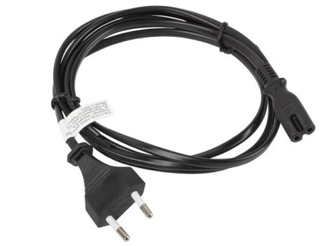 Lanberg LANBERG KABEL ZASILAJĄCY EURO CEE 7/16 -> C7 1.8M (ÓSEMKA) Lanberg LANBERG KABEL ZASILAJĄCY EURO CEE 7/16 -> C7 1.8M (ÓSEMKA)