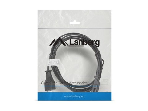 Lanberg LANBERG KABEL ZASILAJĄCY EURO CEE 7/16 -> C7 1.8M (ÓSEMKA) Lanberg LANBERG KABEL ZASILAJĄCY EURO CEE 7/16 -> C7 1.8M (ÓSEMKA)