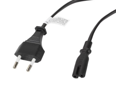 Lanberg LANBERG KABEL ZASILAJĄCY EURO CEE 7/16 -> C7 1.8M (ÓSEMKA) Lanberg LANBERG KABEL ZASILAJĄCY EURO CEE 7/16 -> C7 1.8M (ÓSEMKA)