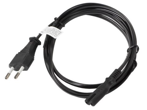 Lanberg LANBERG KABEL ZASILAJĄCY EURO CEE 7/16 -> C7 1.8M (ÓSEMKA) Lanberg LANBERG KABEL ZASILAJĄCY EURO CEE 7/16 -> C7 1.8M (ÓSEMKA)