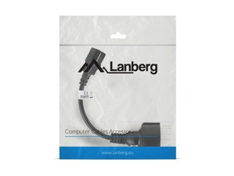 Lanberg LANBERG PRZEDŁUŻACZ KABLA ZASILAJĄCEGO IEC 320 C14 -> SCHUKO(F), 20CM Lanberg LANBERG PRZEDŁUŻACZ KABLA ZASILAJĄCEGO IEC 320 C14 -> SCHUKO(F), 20CM