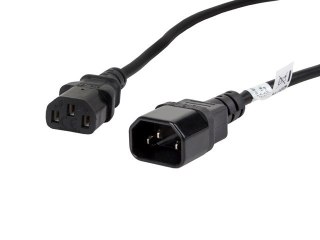 Lanberg Przedłużacz Lanberg CA-C13E-11CC-0018-BK (C13 / IEC C13 / IEC 320 C13 M - C14 F; 1,8m; kolor czarny)