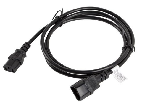 Lanberg Przedłużacz Lanberg CA-C13E-11CC-0018-BK (C13 / IEC C13 / IEC 320 C13 M - C14 F; 1,8m; kolor czarny)