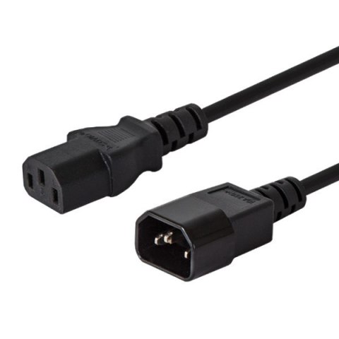 SAVIO Kabel SAVIO CL-99 (C14 / IEC C14 / IEC 320 C14 M - C13 F; 1,2m; kolor czarny) SAVIO Kabel SAVIO CL-99 (C14 / IEC C14 / IEC 320 C14 M - C13 F; 1,2m; kolor czarny)