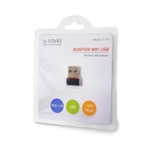SAVIO Karta WiFi SAVIO CL-43 (USB 2.0)