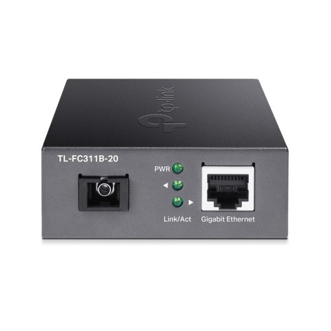 TP-LINK Media Converter TP-LINK TL-FC311B-20 Gigabitowy media konwerter WDM , Zwiększenie zasięgu transmisji światłowodowej do 20 km TP-LINK Media Converter TP-LINK TL-FC311B-20 Gigabitowy media konwerter WDM , Zwiększenie zasięgu transmisji światłowodowej do 20 km