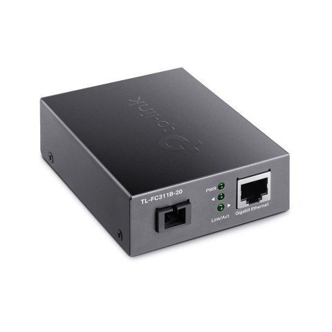 TP-LINK Media Converter TP-LINK TL-FC311B-20 Gigabitowy media konwerter WDM , Zwiększenie zasięgu transmisji światłowodowej do 20 km TP-LINK Media Converter TP-LINK TL-FC311B-20 Gigabitowy media konwerter WDM , Zwiększenie zasięgu transmisji światłowodowej do 20 km