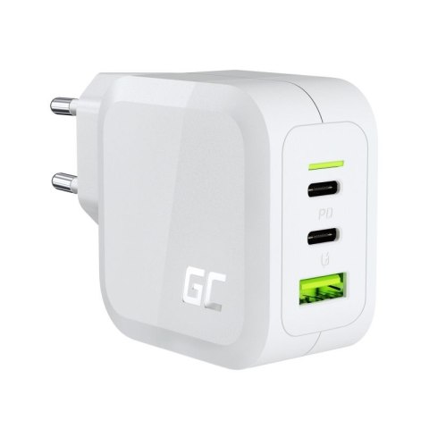 Green Cell GREEN CELL ŁADOWARKA MULTI USB GAN GC POWERGAN 65W PD 3.0 QC 3.0 2XUSB-C 1XUSB-A BIAŁA
