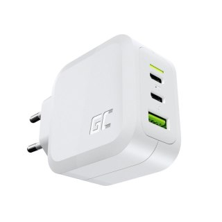 Green Cell GREEN CELL ŁADOWARKA MULTI USB GAN GC POWERGAN 65W PD 3.0 QC 3.0 2XUSB-C 1XUSB-A BIAŁA
