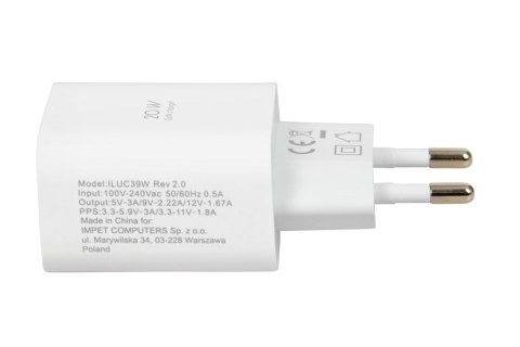IBOX ŁADOWARKA SIECIOWA I-BOX C-39 USB-C PD20W Z KABLEM