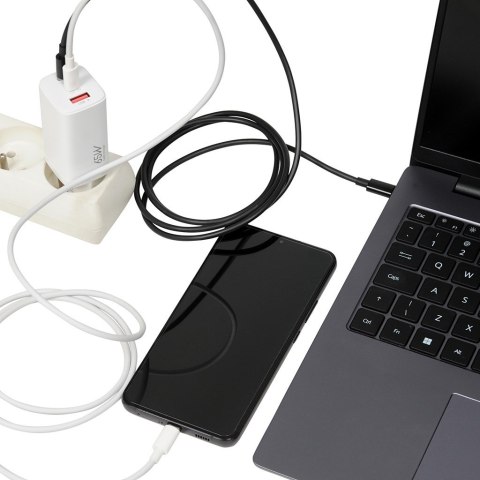IBOX ŁADOWARKA SIECIOWA I-BOX C-65 GAN PD65W KABEL, BIAŁA