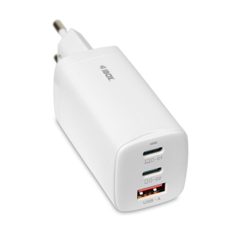 IBOX ŁADOWARKA SIECIOWA I-BOX C-65 GAN PD65W KABEL, BIAŁA