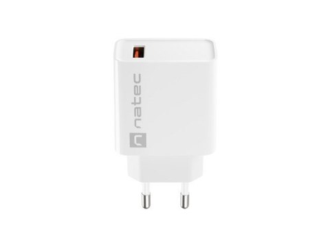 NATEC NATEC ŁADOWARKA SIECIOWA RIBERA USB-A 18W BIAŁA NUC-2057