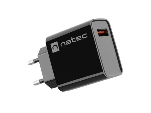 NATEC NATEC ŁADOWARKA SIECIOWA RIBERA USB-A 18W CZARNA NUC-2058